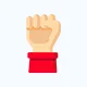 Raised fist icon representing strong marketing leadership and power