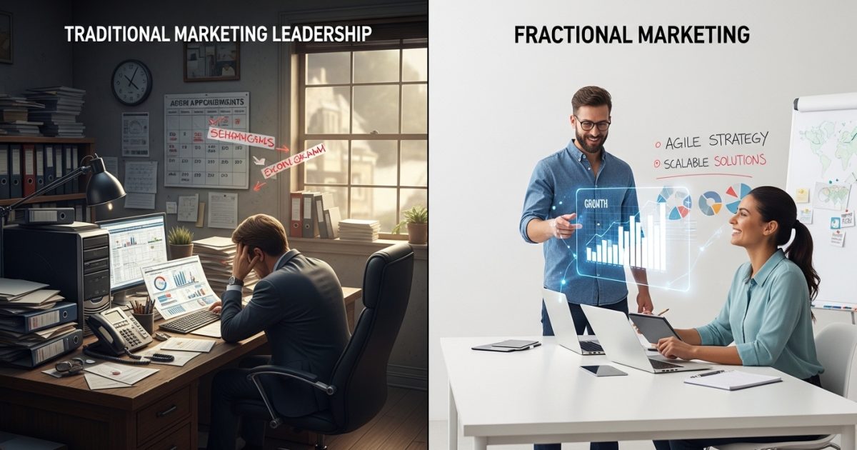 Traditional vs fractional marketing leadership in growth-focused firms