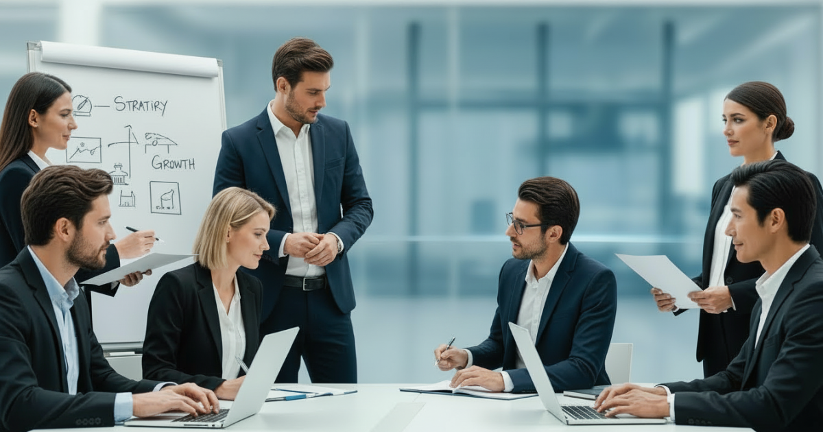 Fractional CMO guiding eCommerce team strategy meeting plans